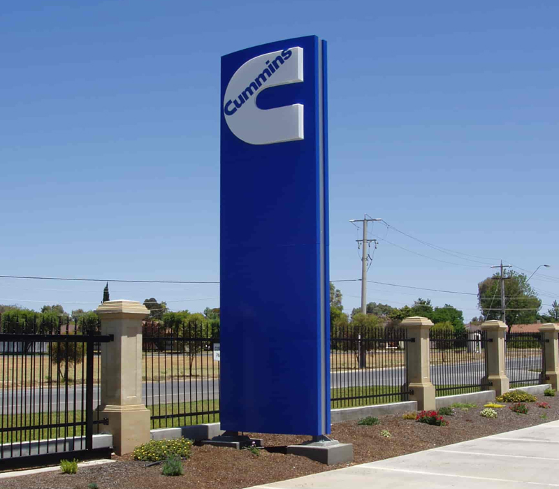 Pylon sign installation